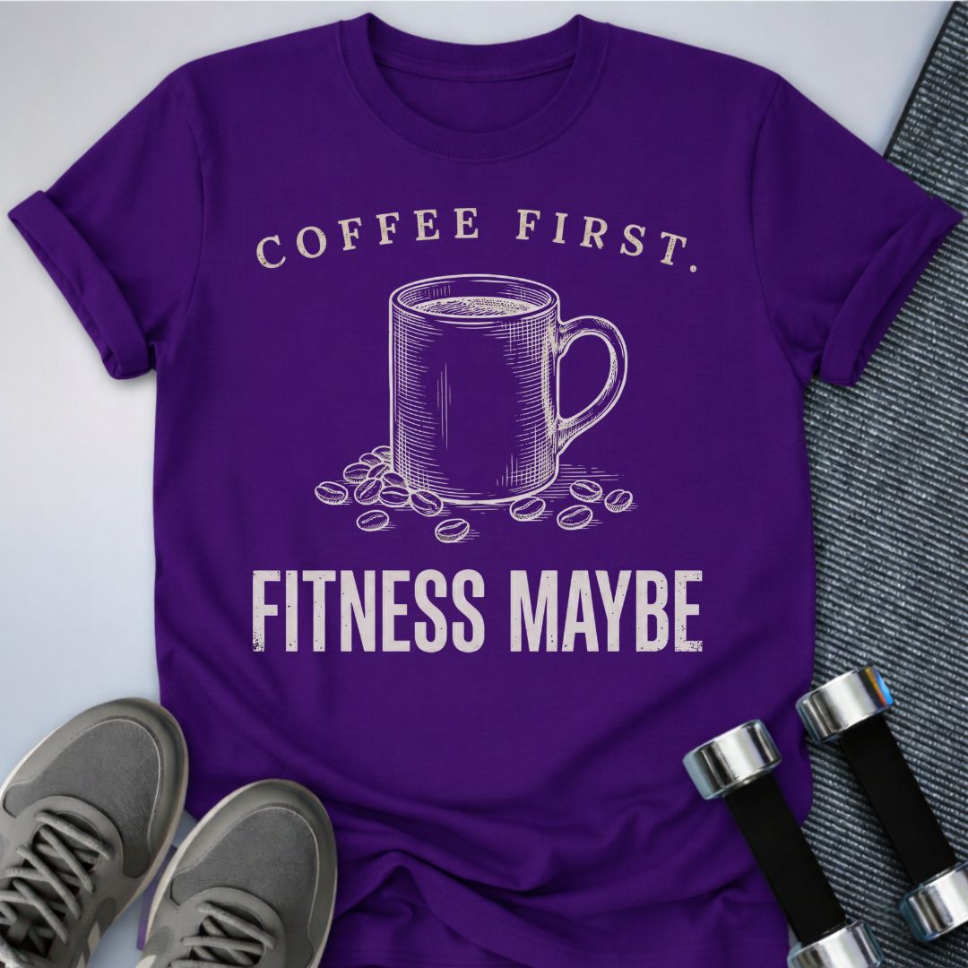 Printify T-Shirt S / Team Purple Coffee First T-Shirt