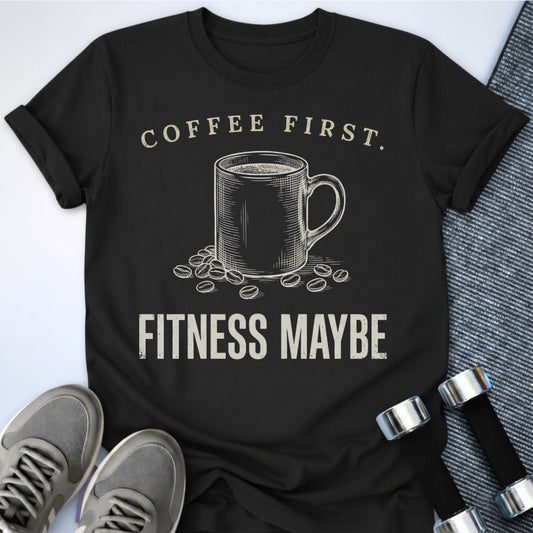 Printify T-Shirt S / Black Coffee First T-Shirt