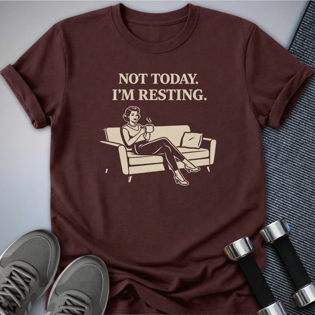 Printify T-Shirt Maroon / S I'm Resting T-Shirt