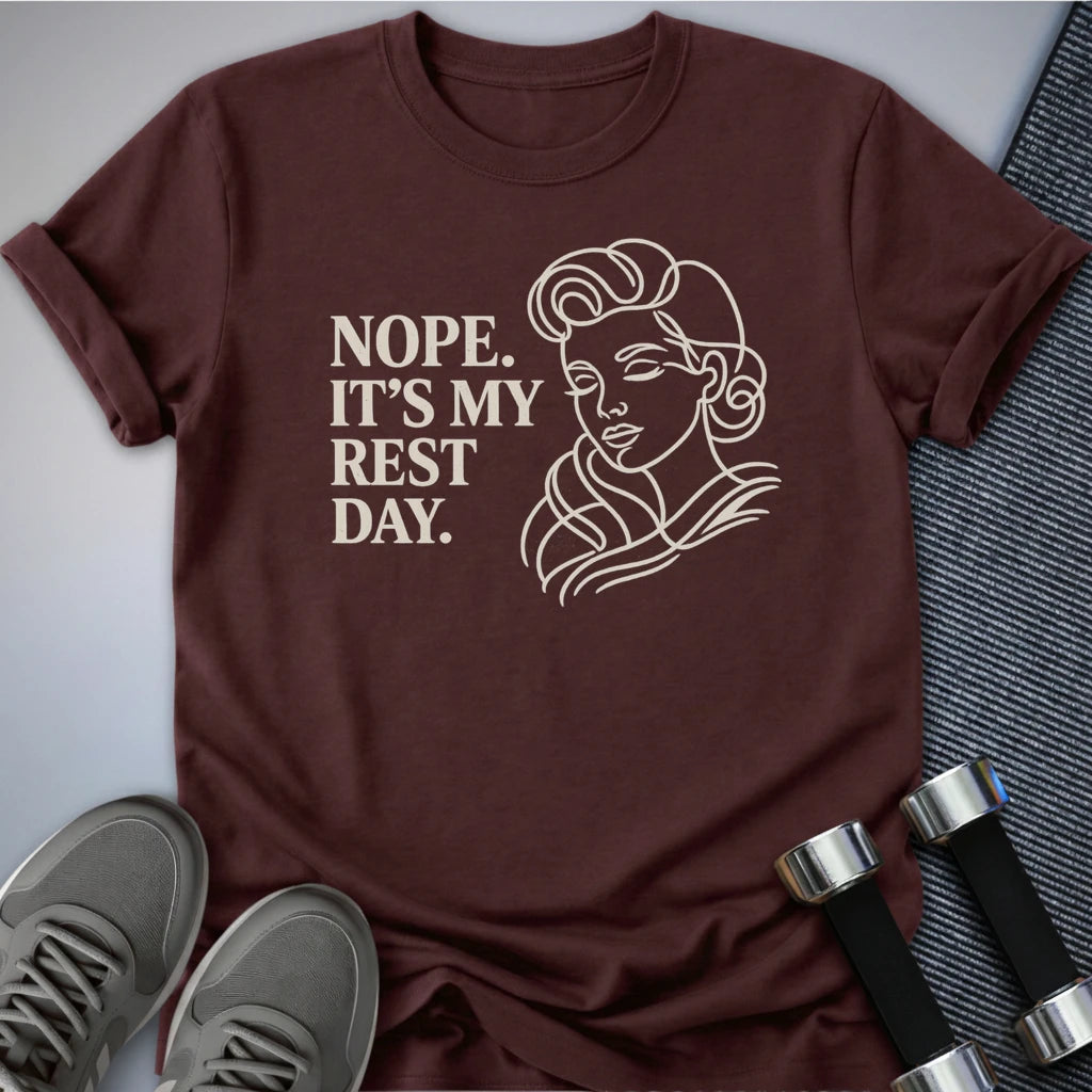 Printify T-Shirt Maroon / S My Rest Day T-Shirt