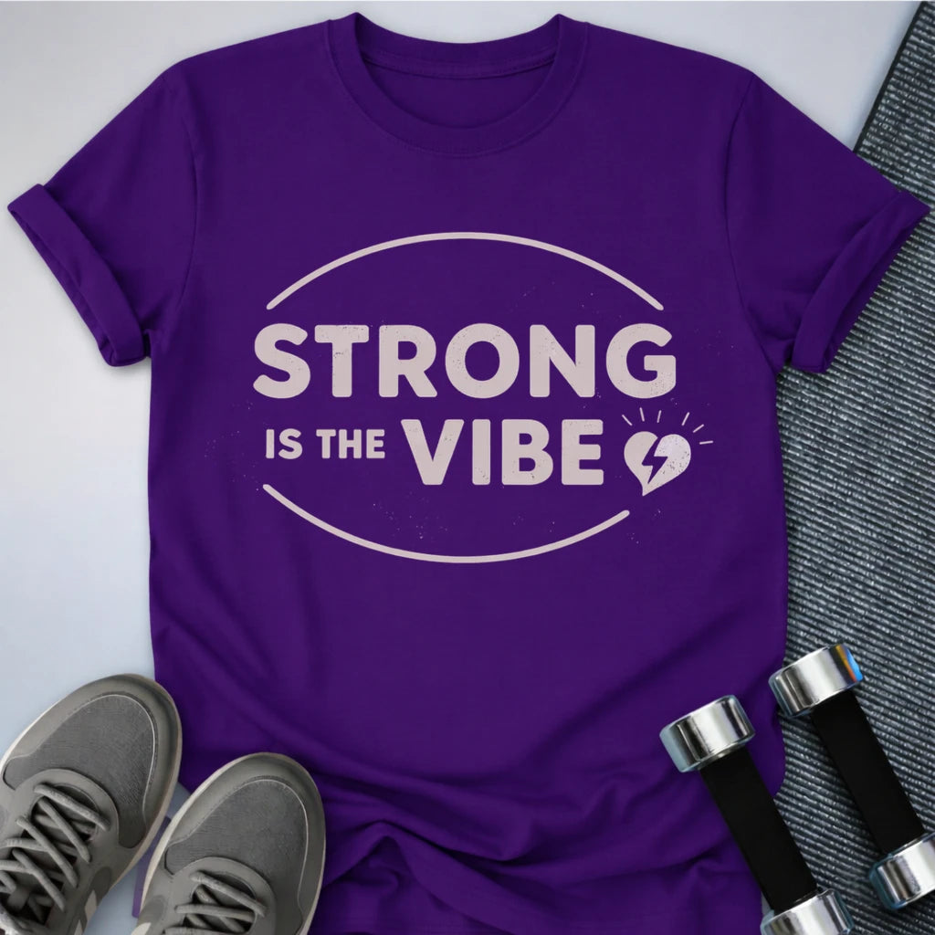 Printify T-Shirt S / Team Purple Vibe Is Strong T-Shirt