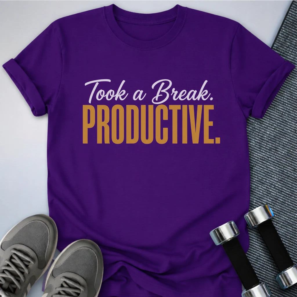 Printify T-Shirt S / Team Purple Productive Breaks T-Shirt