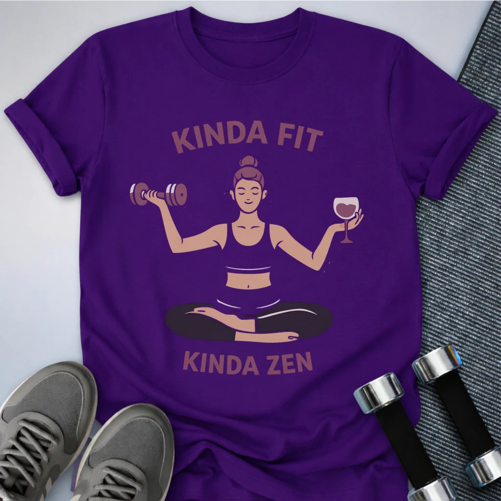 Printify T-Shirt Team Purple / S Kinda Zen T-Shirt