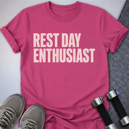 Printify T-Shirt S / Berry Rest Day Enthusiast T-Shirt