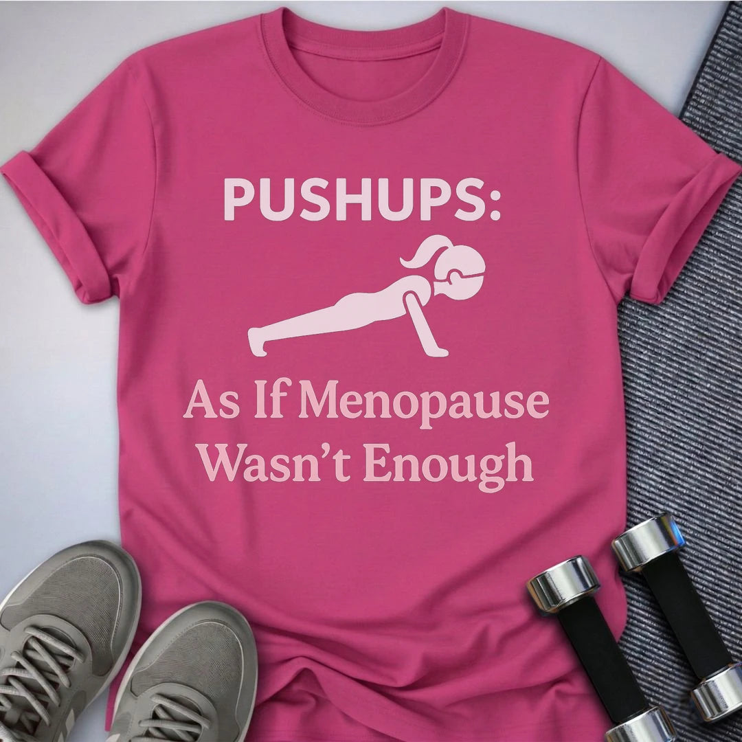 Printify T-Shirt Berry / S Funny Pushups T-Shirt