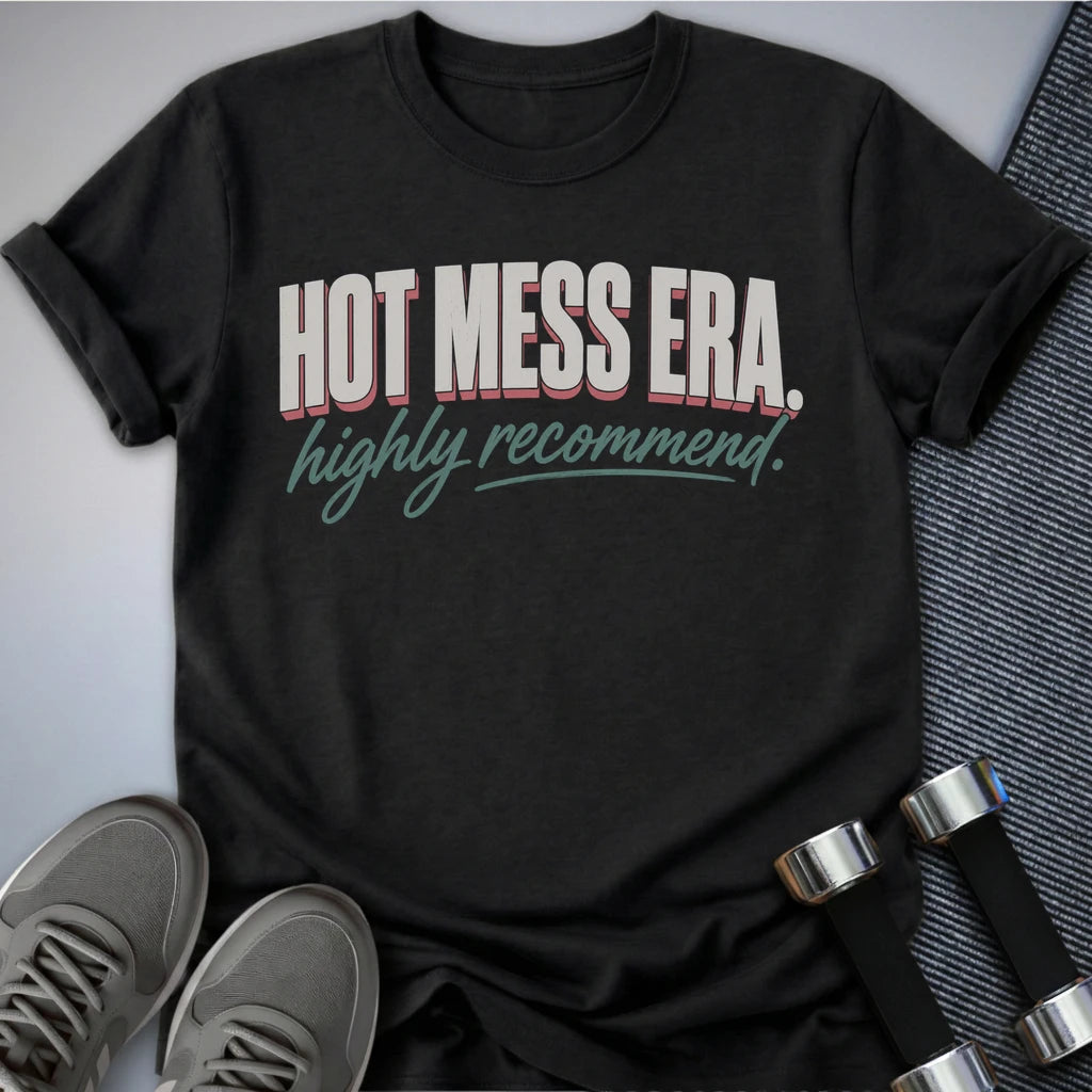 Printify T-Shirt S / Dark Grey Heather Hot Mess Era T-Shirt