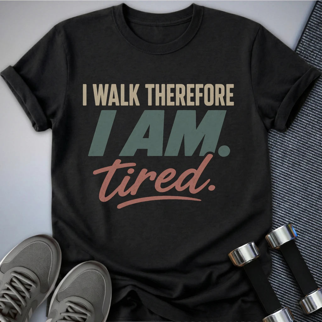 Printify T-Shirt S / Dark Grey Heather I Walk T-Shirt