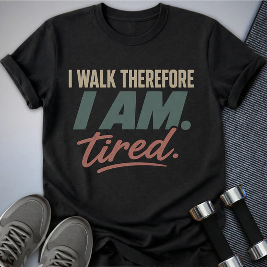 Printify T-Shirt S / Dark Grey Heather I Walk T-Shirt