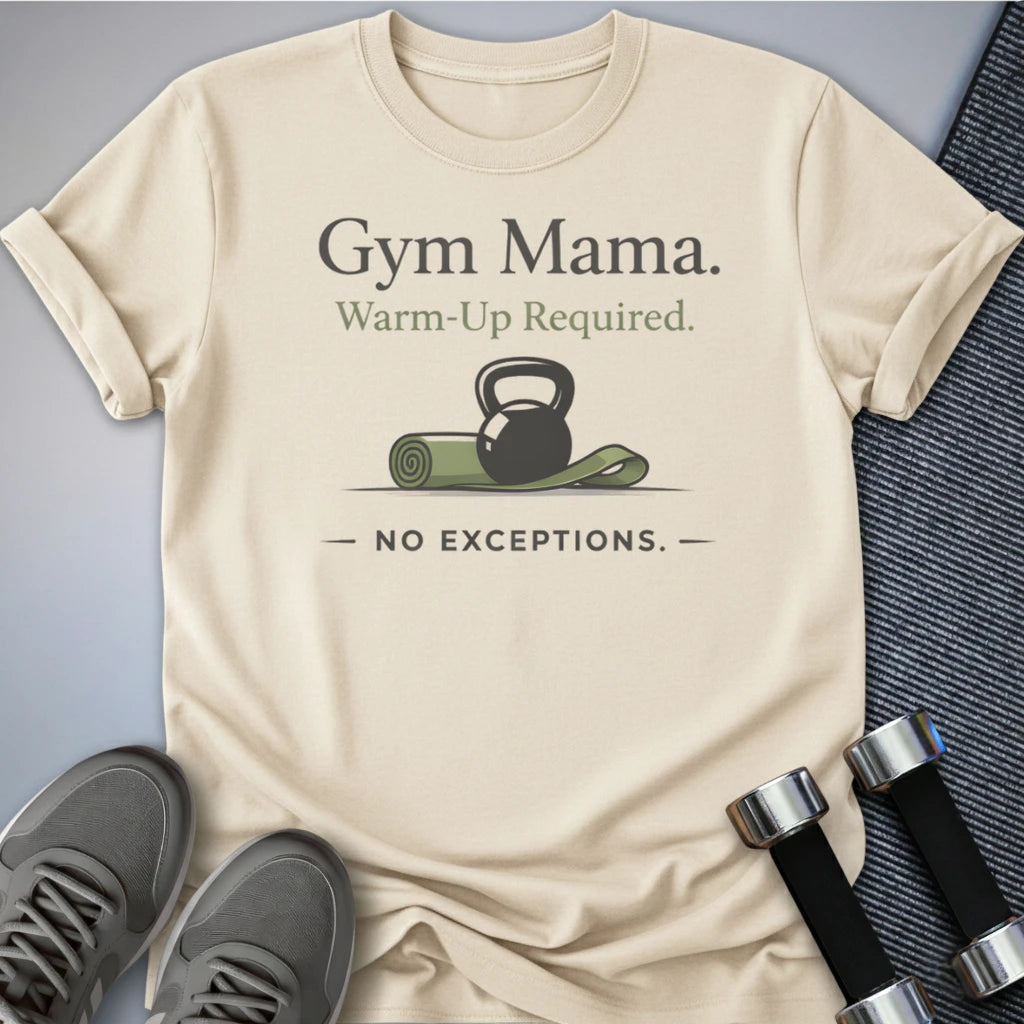 Printify T-Shirt Natural / S Gym Mama T-Shirt