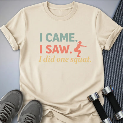 Printify T-Shirt Natural / S One Squat Only T-Shirt