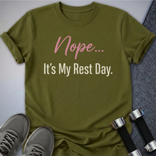 Printify T-Shirt Olive / S Its Rest Day T-Shirt