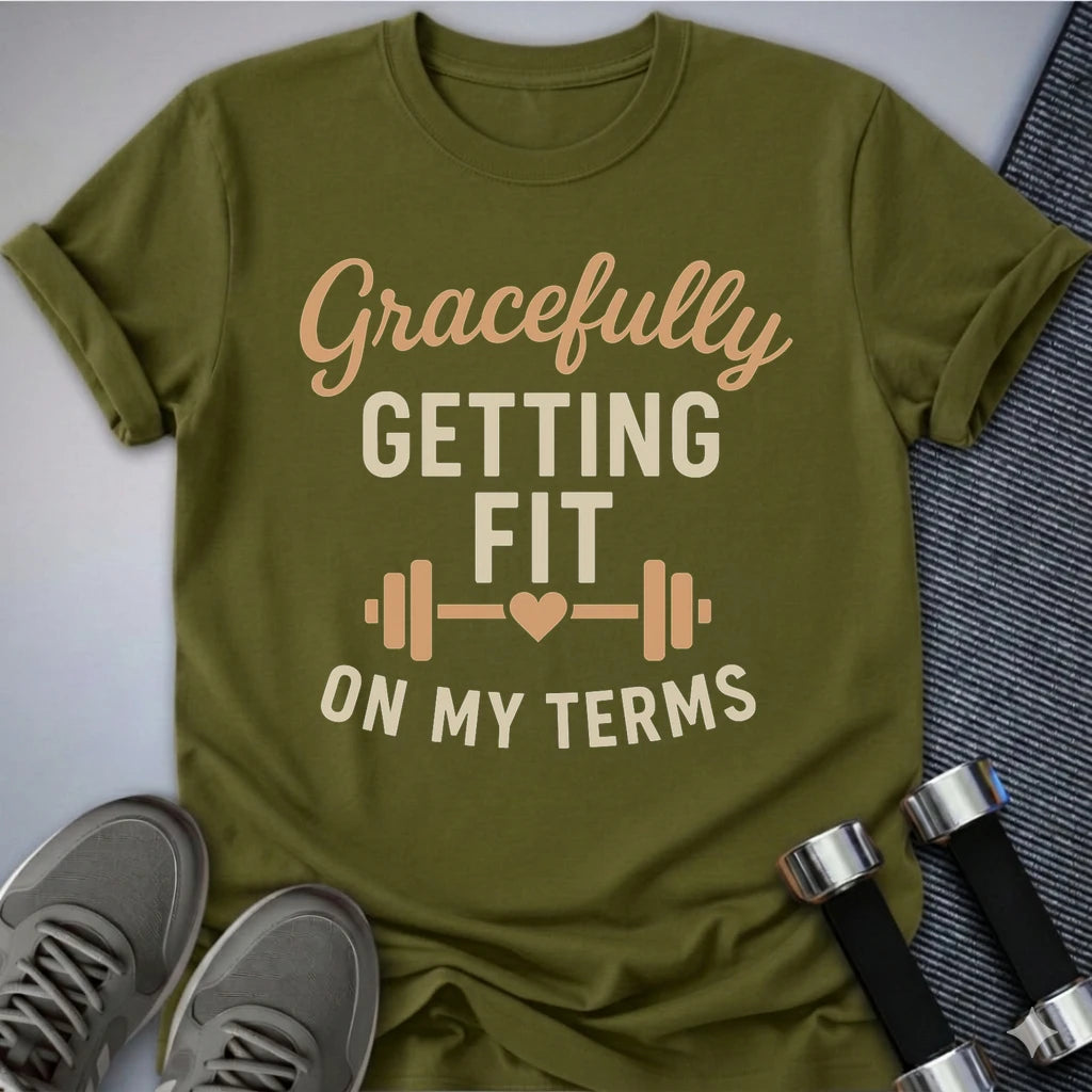 Printify T-Shirt Olive / S Gracefully Fit T-Shirt