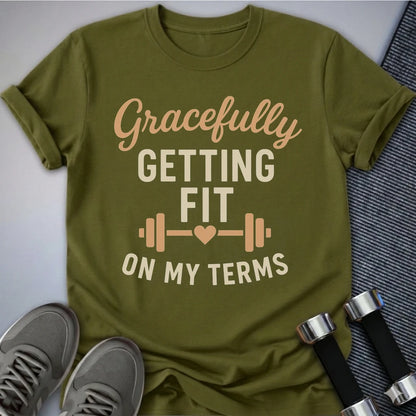 Printify T-Shirt Olive / S Gracefully Fit T-Shirt