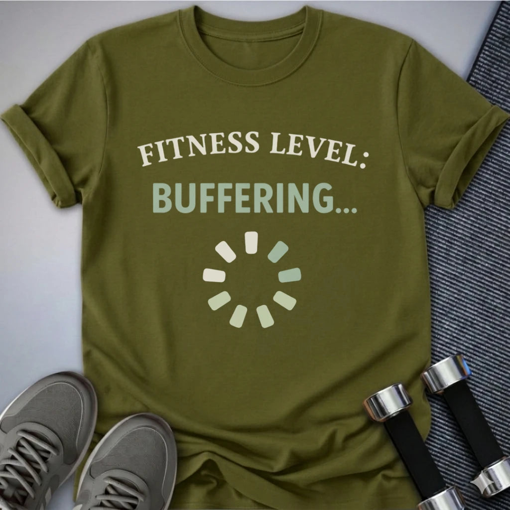 Printify T-Shirt Olive / S Buffering T-Shirt