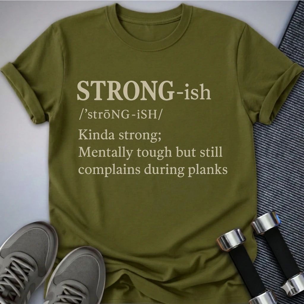 Printify T-Shirt Olive / S Strong-Ish Defined T-Shirt