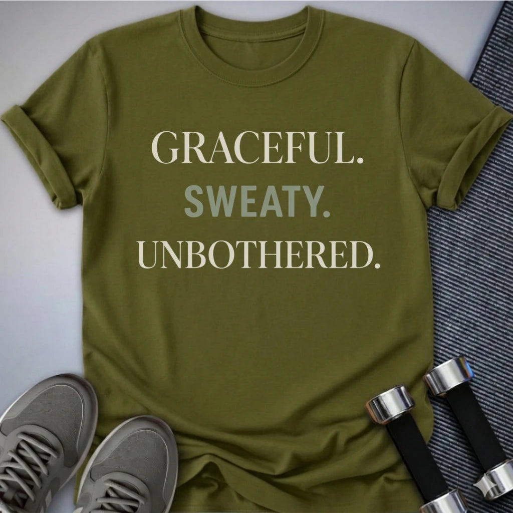 Printify T-Shirt Olive / S Gracefully Unbothered T-Shirt