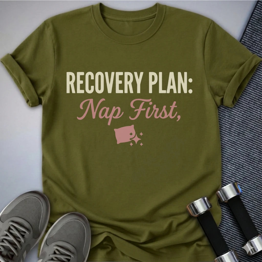 Printify T-Shirt Olive / S Recovery Plan T-Shirt
