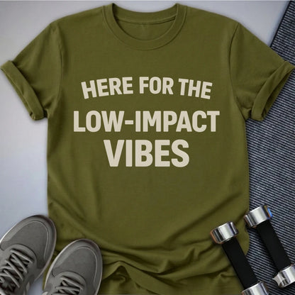 Printify T-Shirt Olive / S Low Impact Vibes T-Shirt