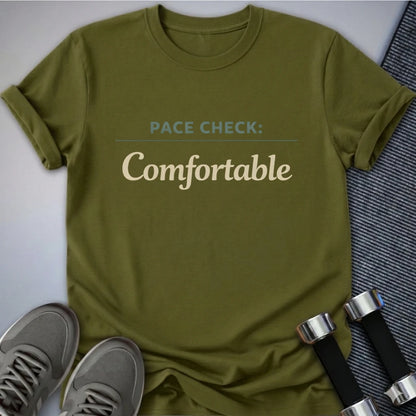 Printify T-Shirt Olive / S Pace Check T-Shirt