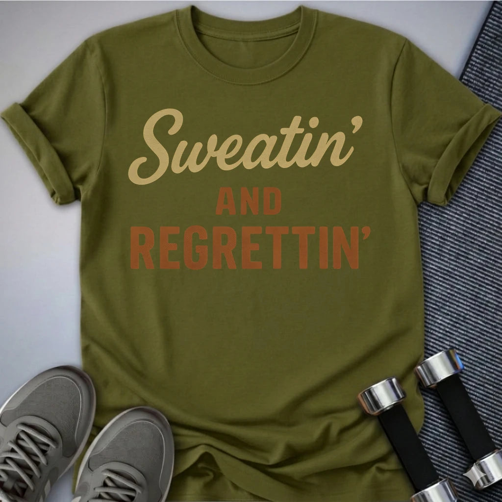 Printify T-Shirt Olive / S Sweatin T-Shirt