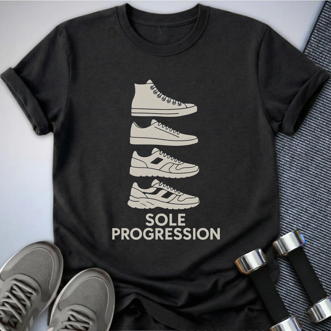Printify T-Shirt Dark Grey Heather / S Sole Progression T-Shirt