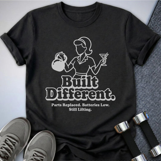 Printify T-Shirt Dark Grey Heather / S Built Different Classic T-Shirt