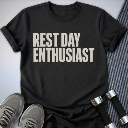 Printify T-Shirt XS / Dark Grey Heather Rest Day Enthusiast T-Shirt