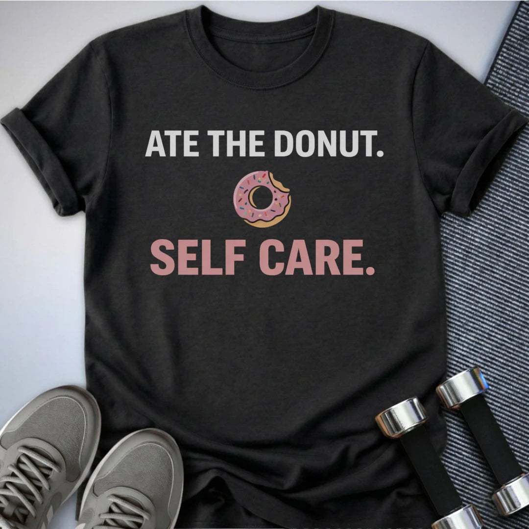 Printify T-Shirt S / Dark Grey Heather Ate The Donut T-Shirt