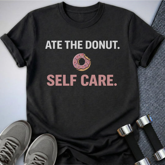 Printify T-Shirt S / Dark Grey Heather Ate The Donut T-Shirt
