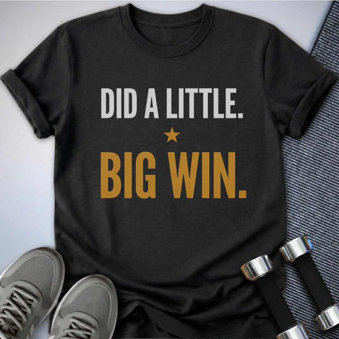 Printify T-Shirt Dark Grey Heather / S Big Win T-Shirt