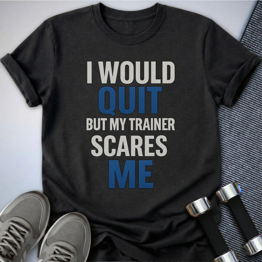 Printify T-Shirt Dark Grey Heather / S No Quitting T-Shirt