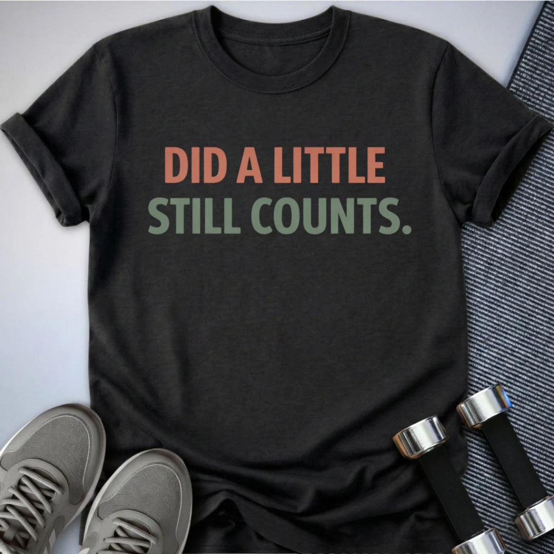 Printify T-Shirt Dark Grey Heather / S Little Still Counts T-Shirt