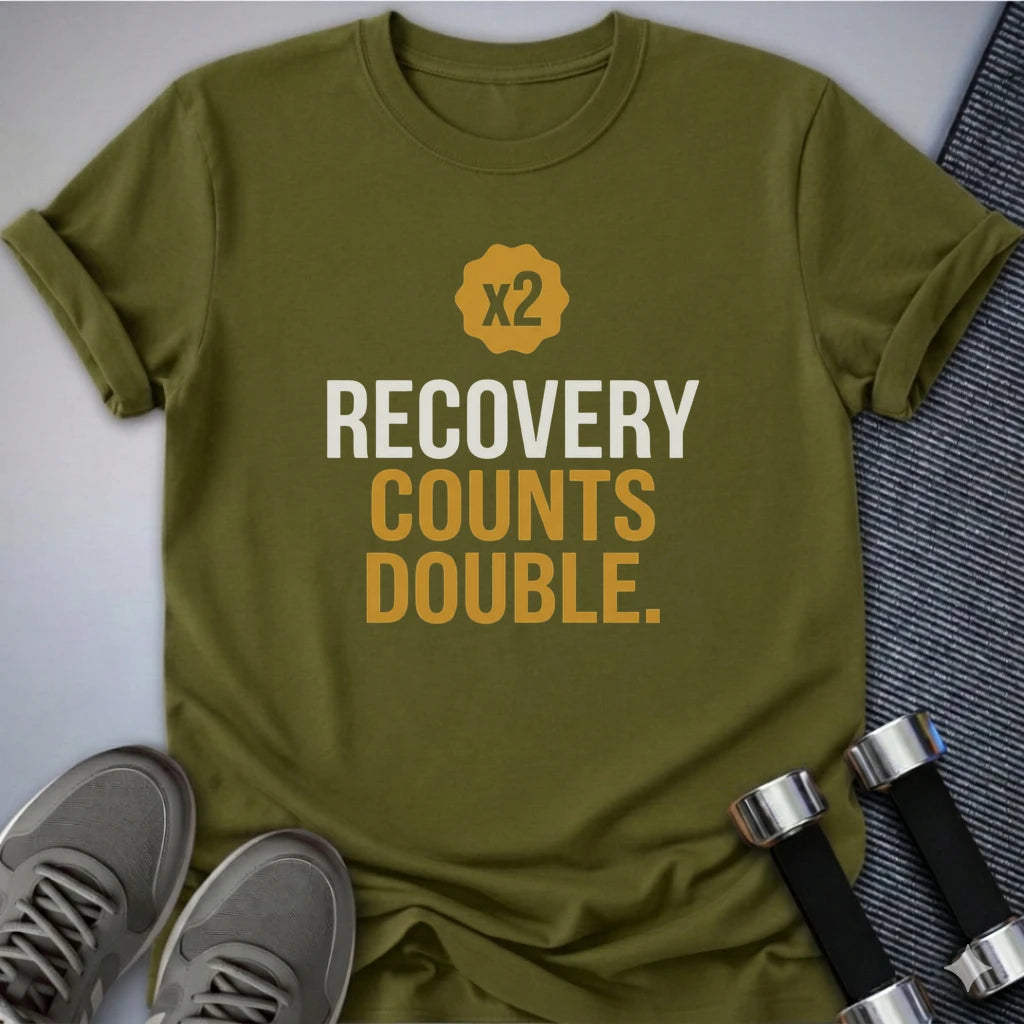 Printify T-Shirt Olive / S Recovery Counts Double T-Shirt