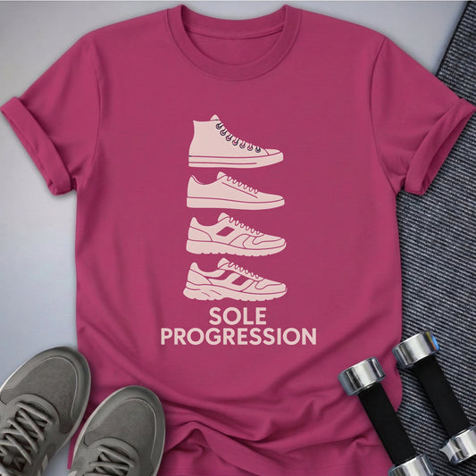 Printify T-Shirt Berry / S Sole Progression T-Shirt