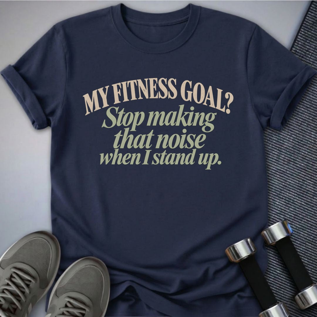 Printify T-Shirt Navy / S Fitness Goal Humor T-Shirt