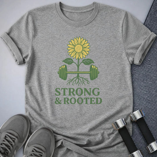 Printify T-Shirt Athletic Heather / S Strong & Rooted T-Shirt
