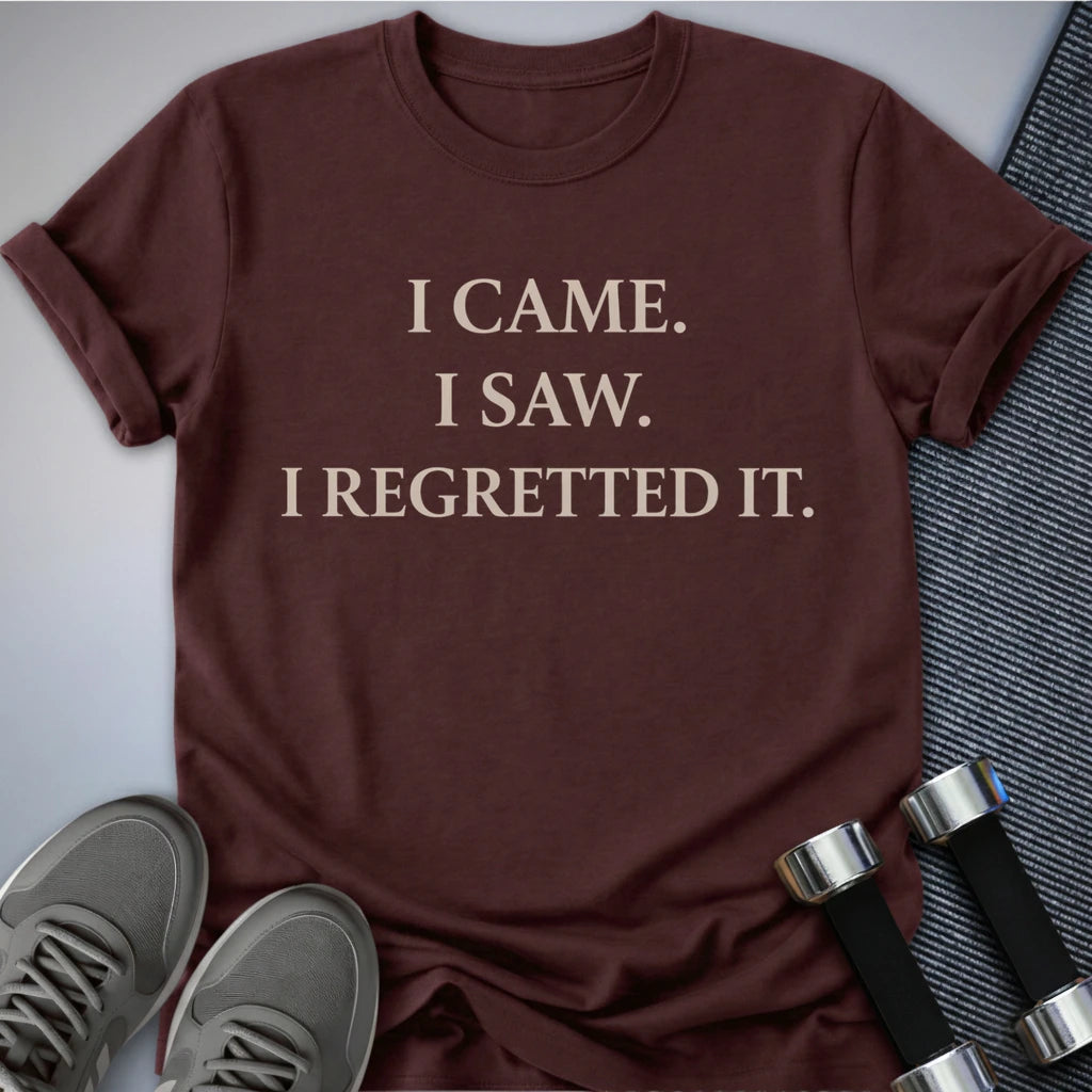 Printify T-Shirt Maroon / S Instant Regret T-Shirt