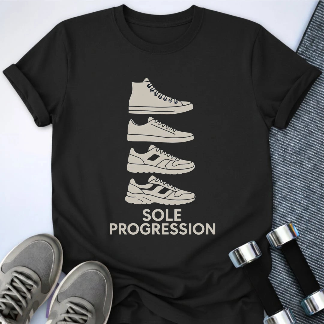 Printify T-Shirt Black / S Sole Progression T-Shirt