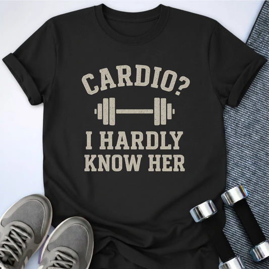 Printify T-Shirt Black / S Cardio Who T-Shirt