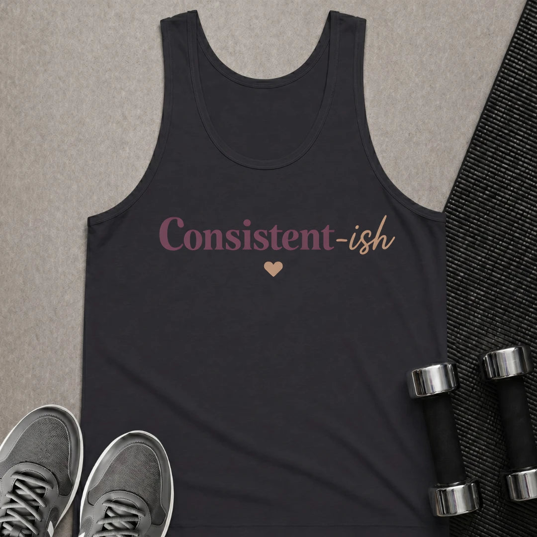 Printify Tank Top XS / Dark Grey Consistent-ish - Tank Top