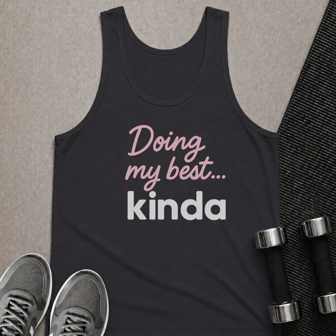 Printify Tank Top XS / Dark Grey Doing My Best - Tank Top