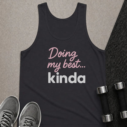 Printify Tank Top XS / Dark Grey Doing My Best - Tank Top