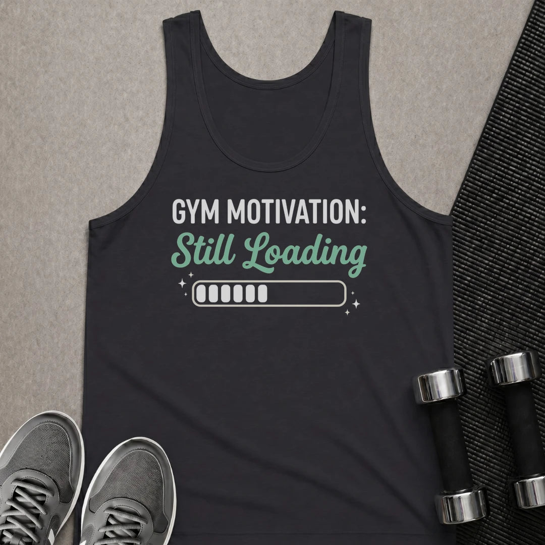 Printify Tank Top XS / Dark Grey Gym Motivation - Tank Top