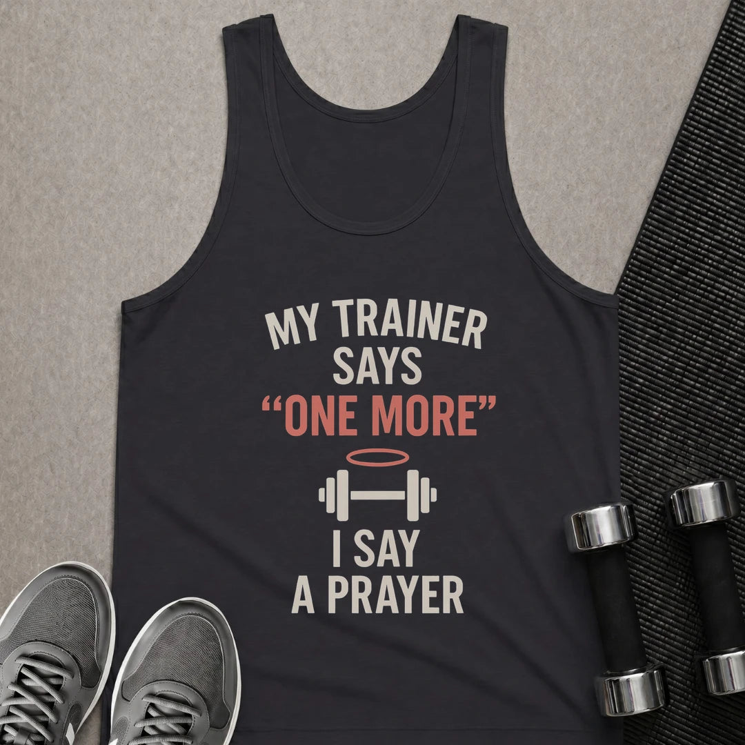 Printify Tank Top XS / Dark Grey Just One More - Tank Top