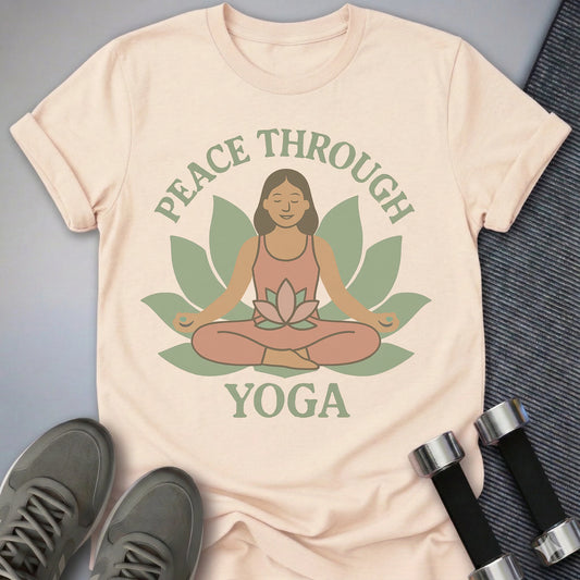 Printify T-Shirt Soft Cream / S Peaceful Yoga T-Shirt