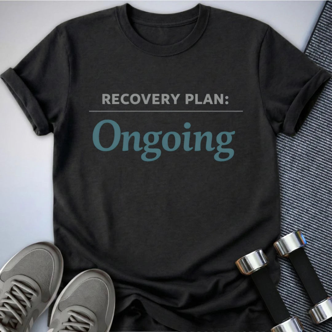 Printify T-Shirt Dark Grey Heather / S Ongoing Recovery T-Shirt