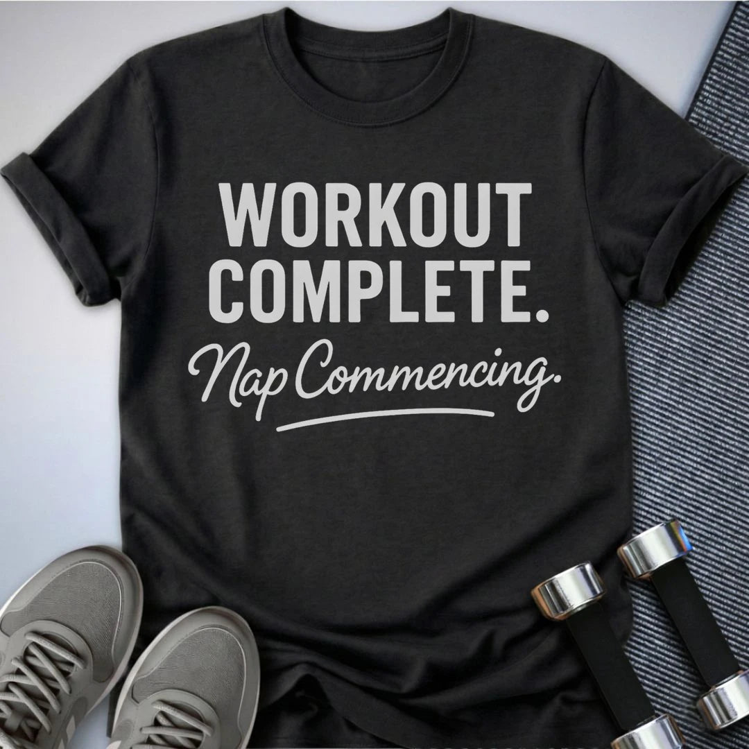 Printify T-Shirt Dark Grey Heather / S Workout Complete T-Shirt