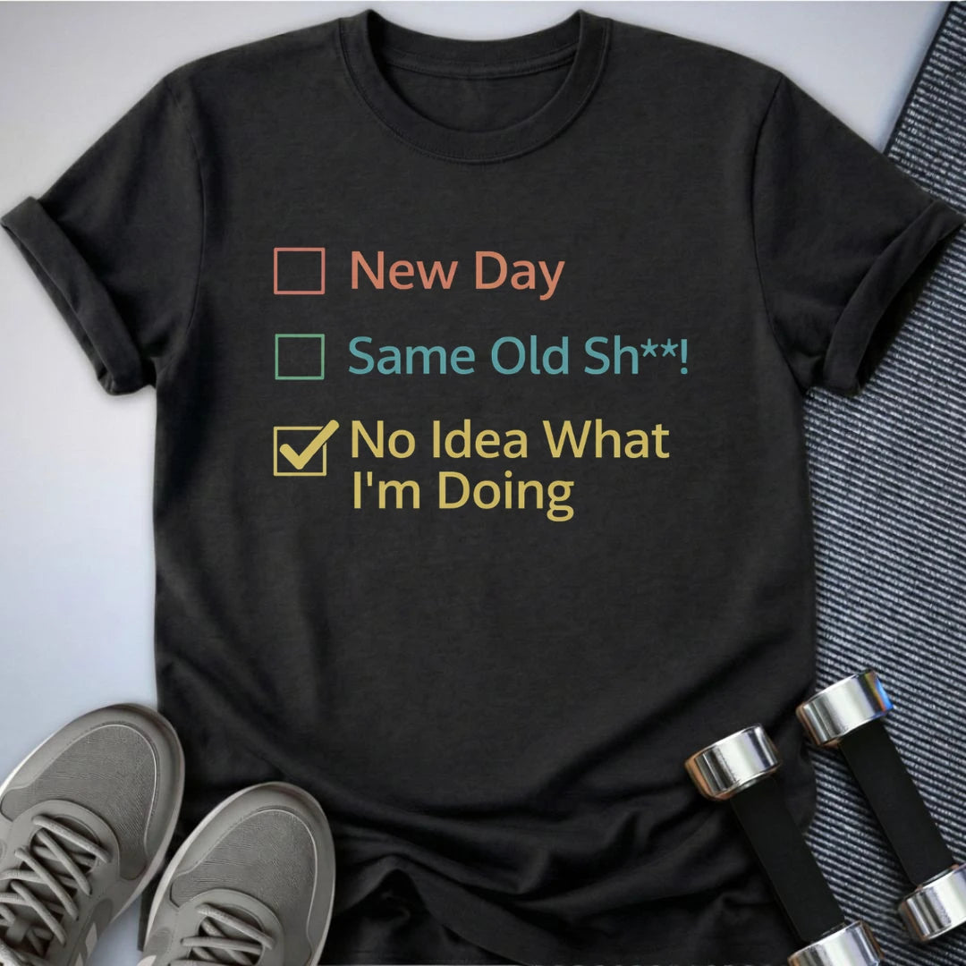 Printify T-Shirt Dark Grey Heather / S New Day T-Shirt