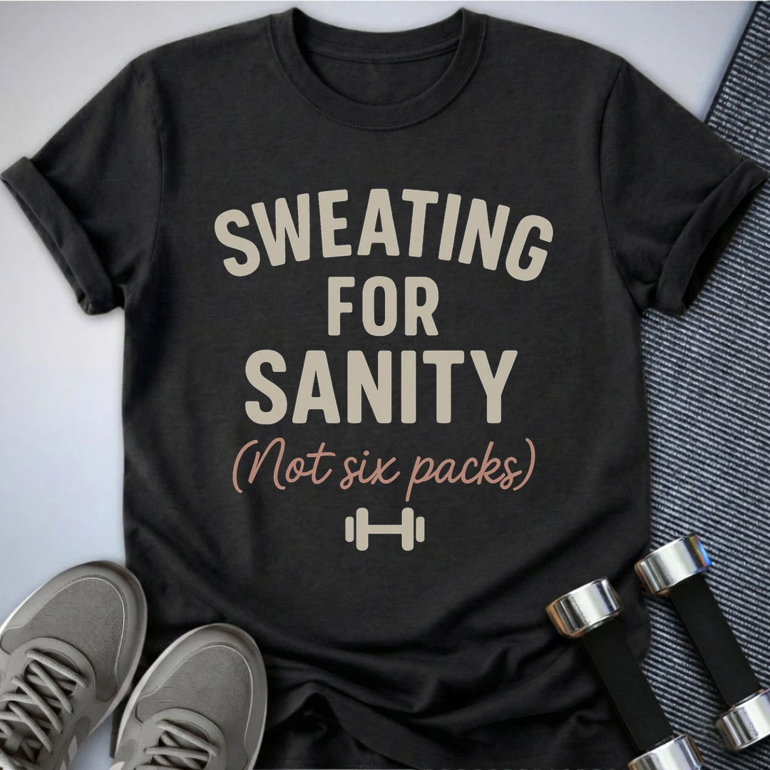 Printify T-Shirt Dark Grey Heather / S Sweating for Sanity T-Shirt