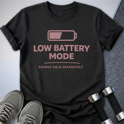 Printify T-Shirt Dark Grey Heather / S Low Battery Mode T-Shirt